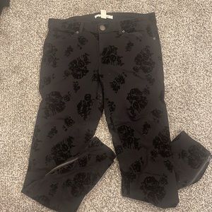 Life In Progress Black Patterned Skinny Jeans